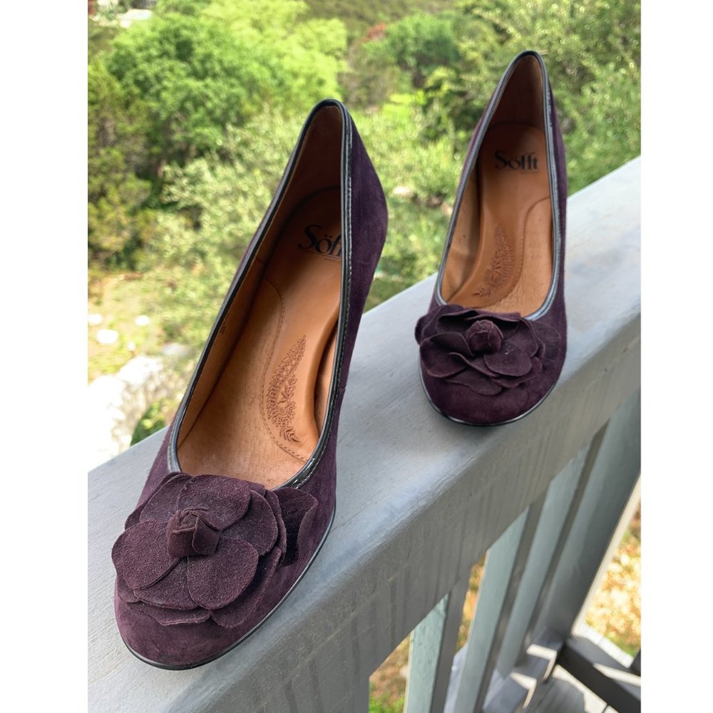 Söfft Purple Suede 3" Heels - Sz 8 1/2